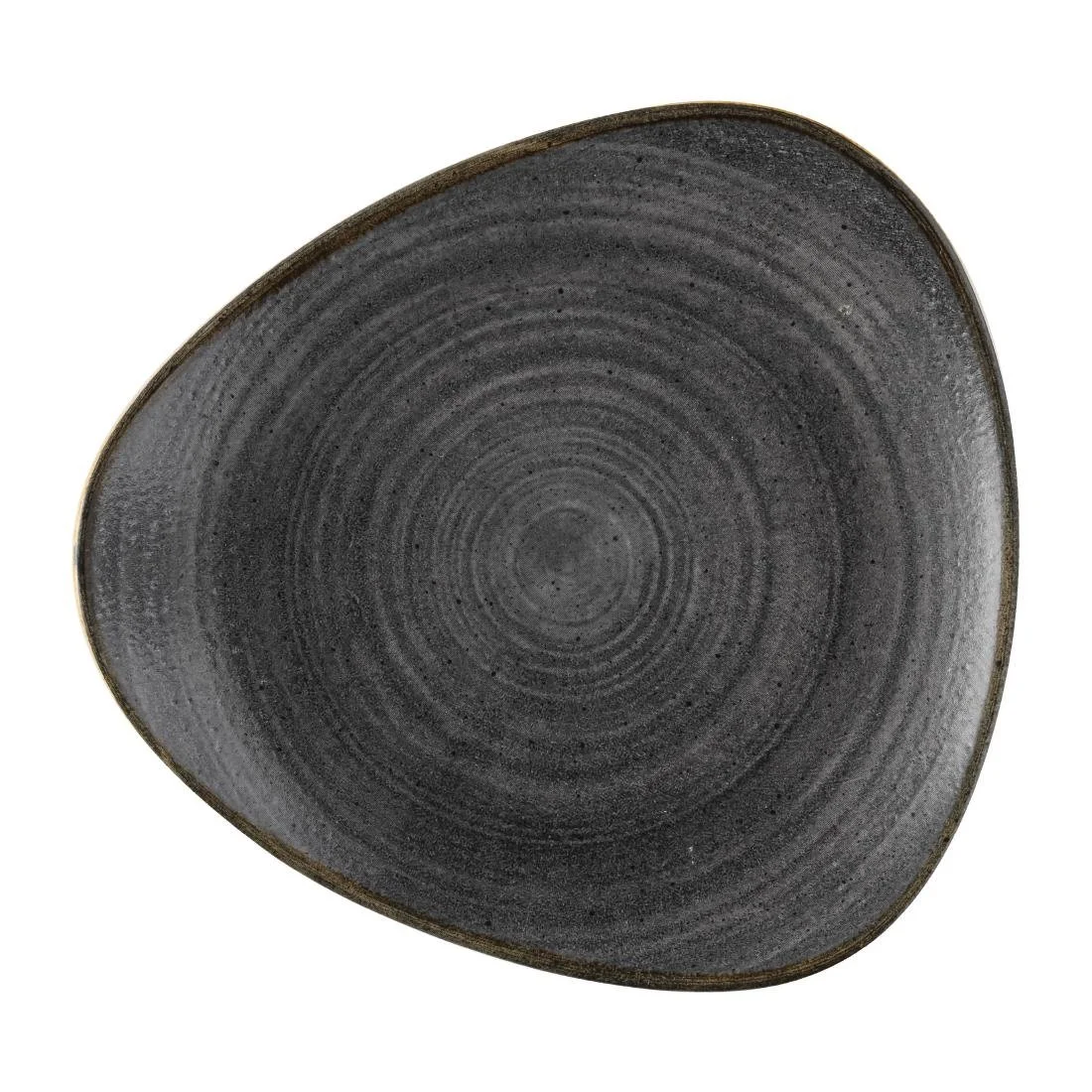 Churchill Stonecast Raw Lotus Plate Black 229mm (12 Pack) - Image 1