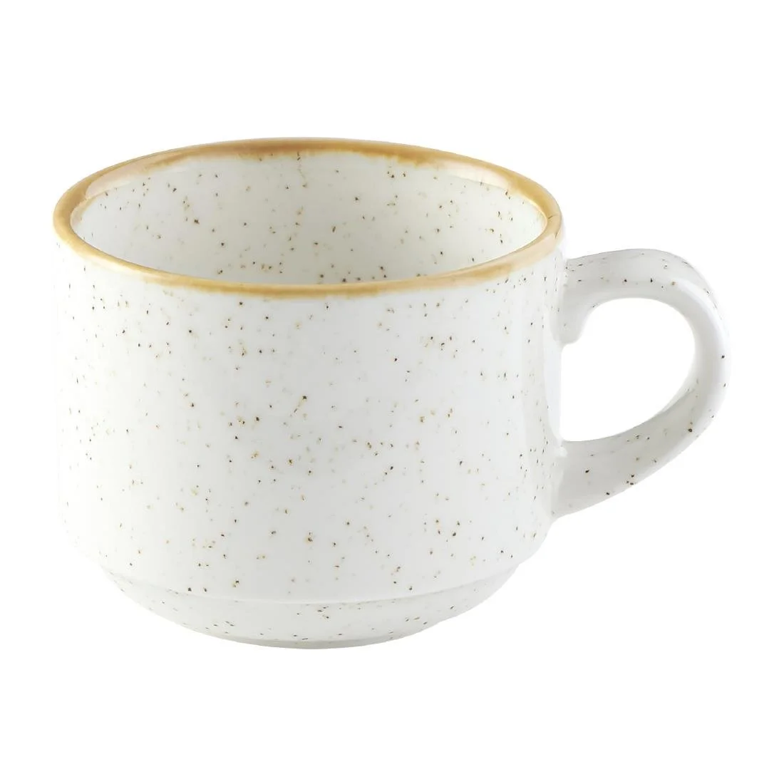 Churchill Stonecast Profile Stacking Cups Barley White 227ml (12 Pack) - Image 1