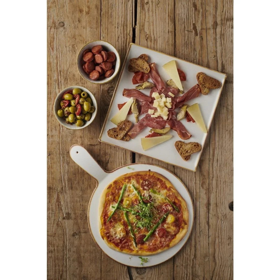 Churchill Stonecast Melamine Round Handled Paddle 318mm (4 Pack) - Image 3