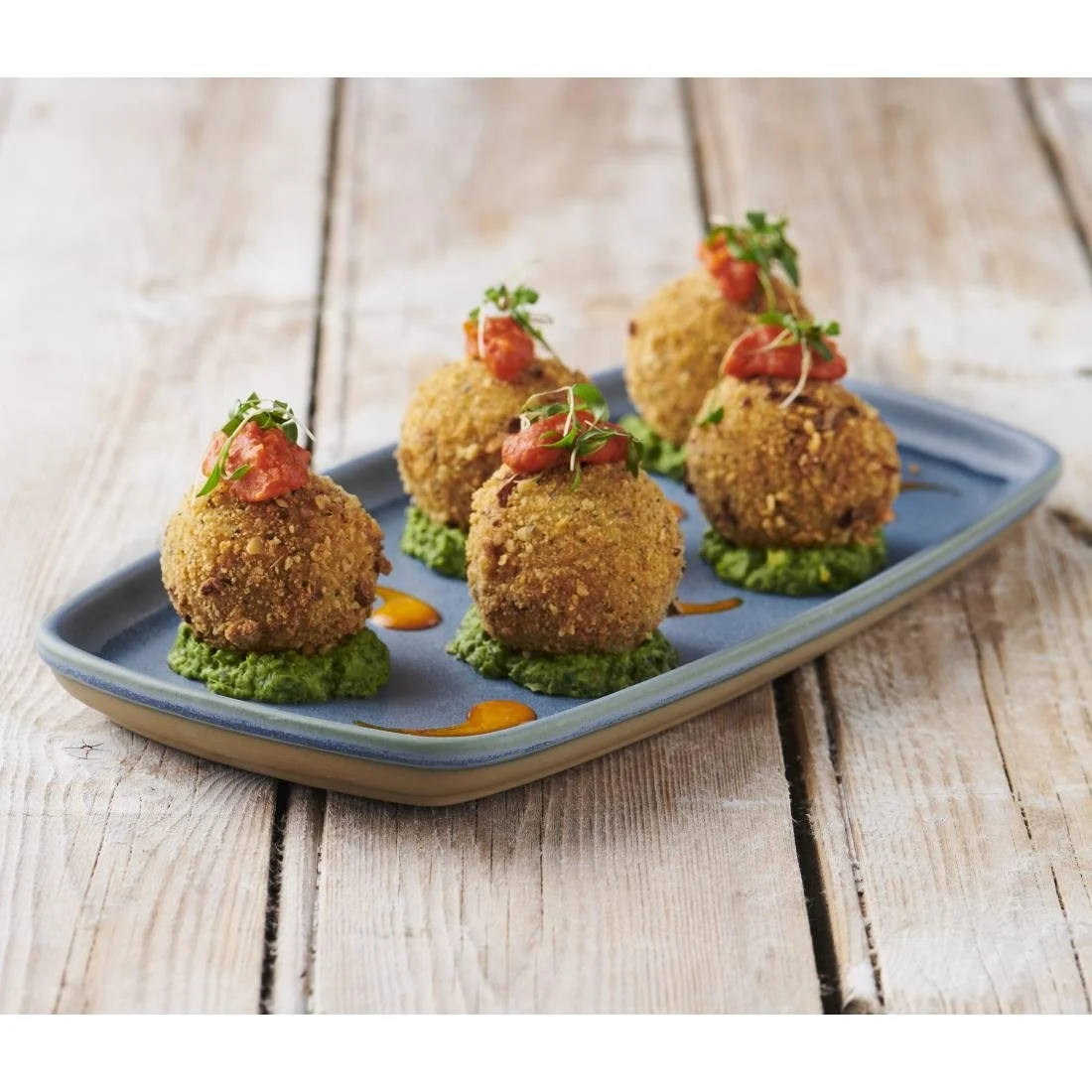 Churchill Emerge Oslo Blue Oblong Plates 287x146mm (6 Pack) - Image 2