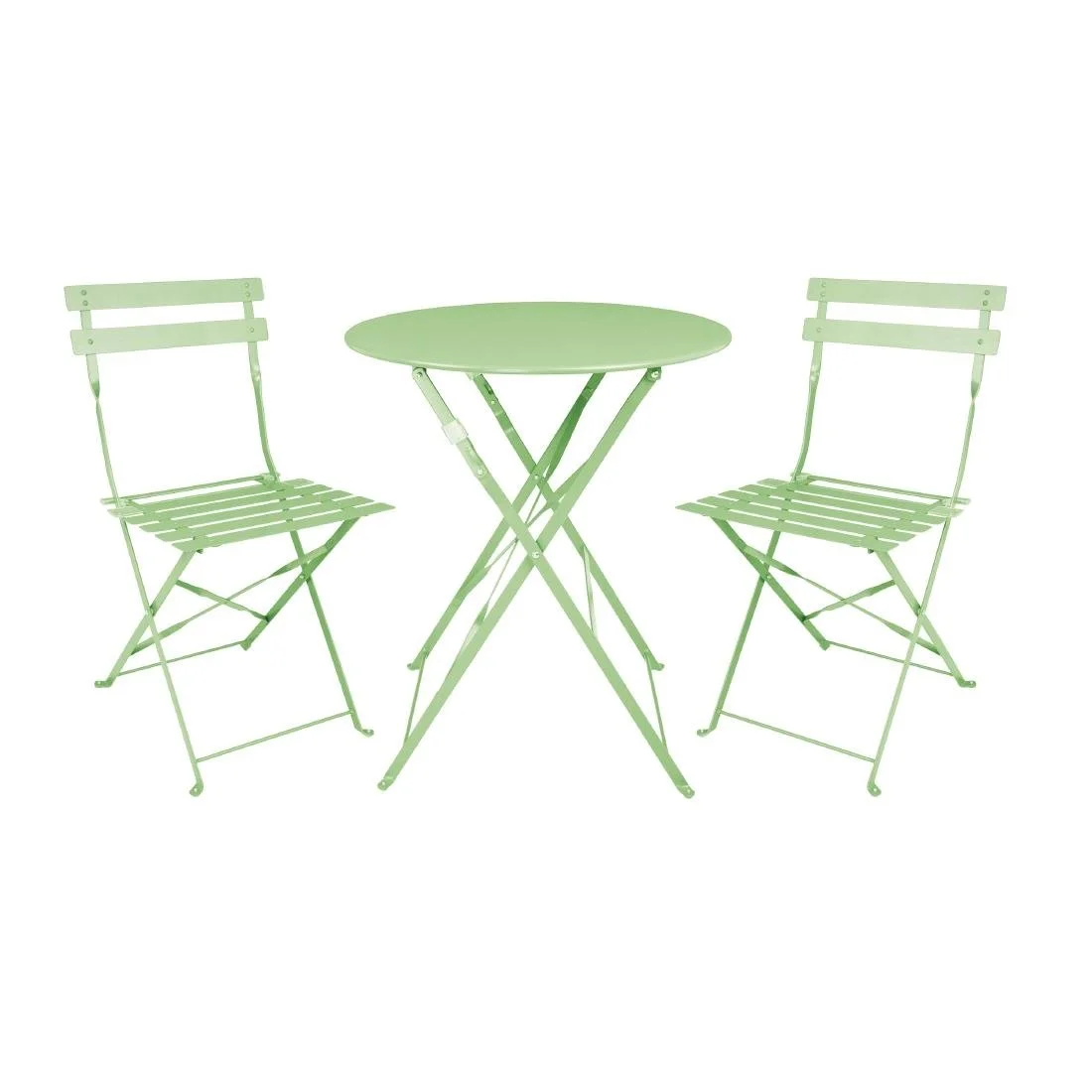 Bolero Perth Light Green Pavement Style Steel Table Round 600mm - Image 5