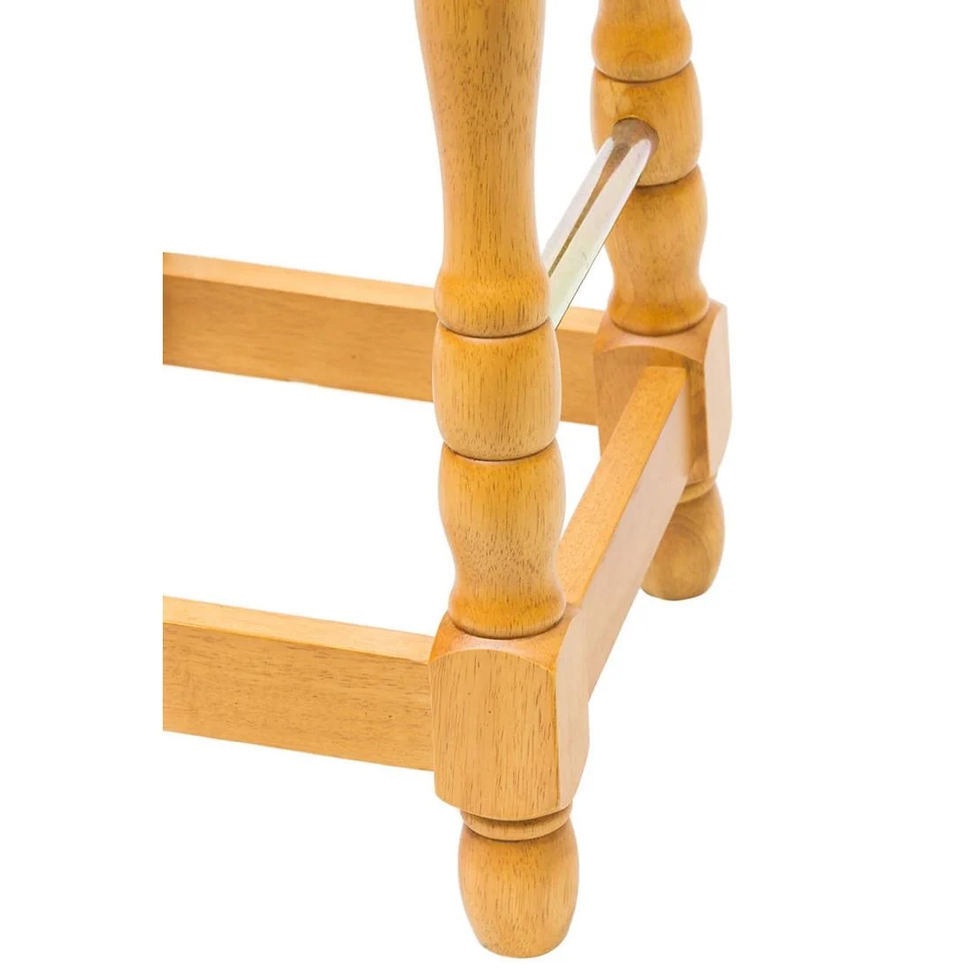 Classic Soft Oak High Bar Stool with Black Diamond Seat (Pack of 2)