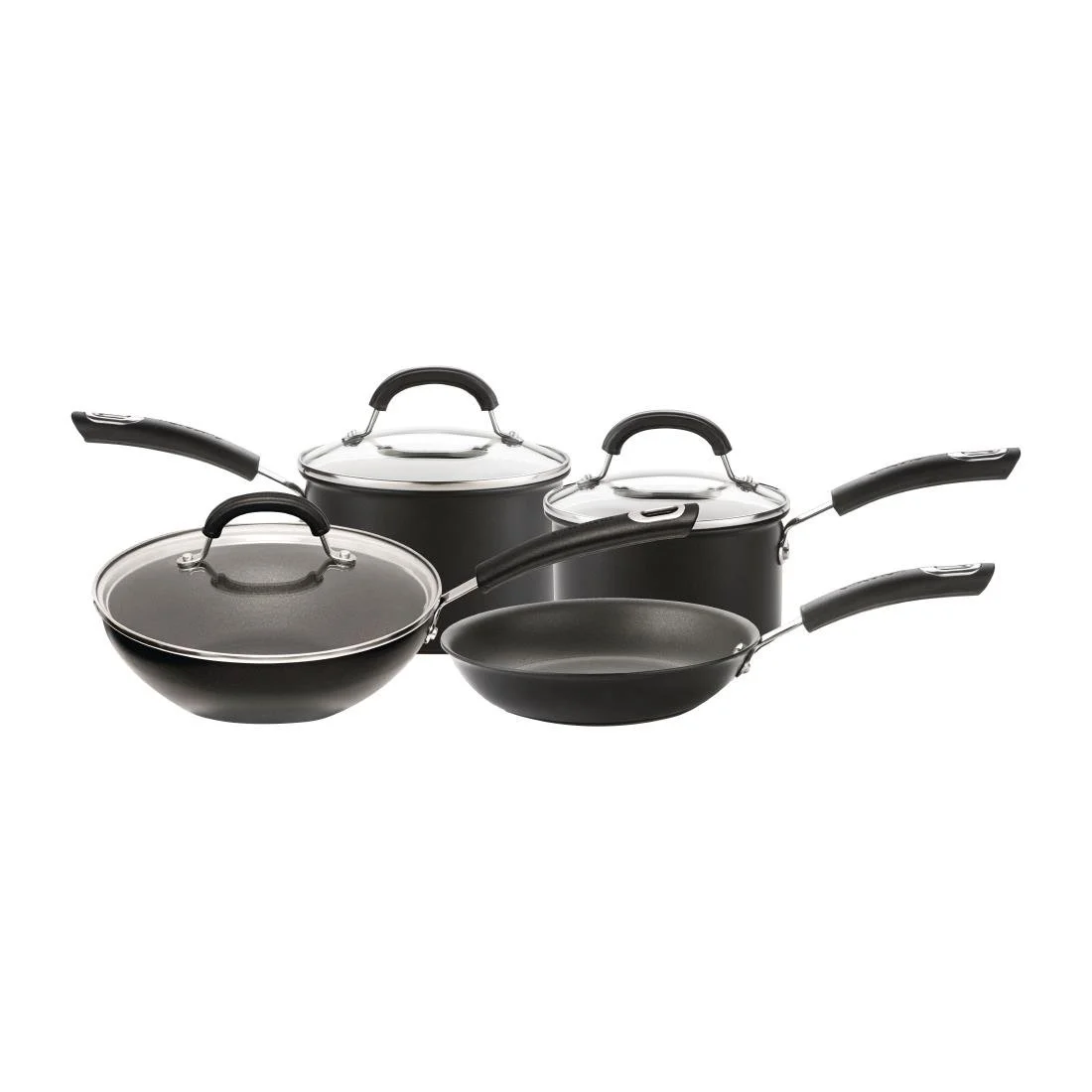 Circulon Total Hard Anodised Aluminium Non-Stick 4-Piece Pan Set