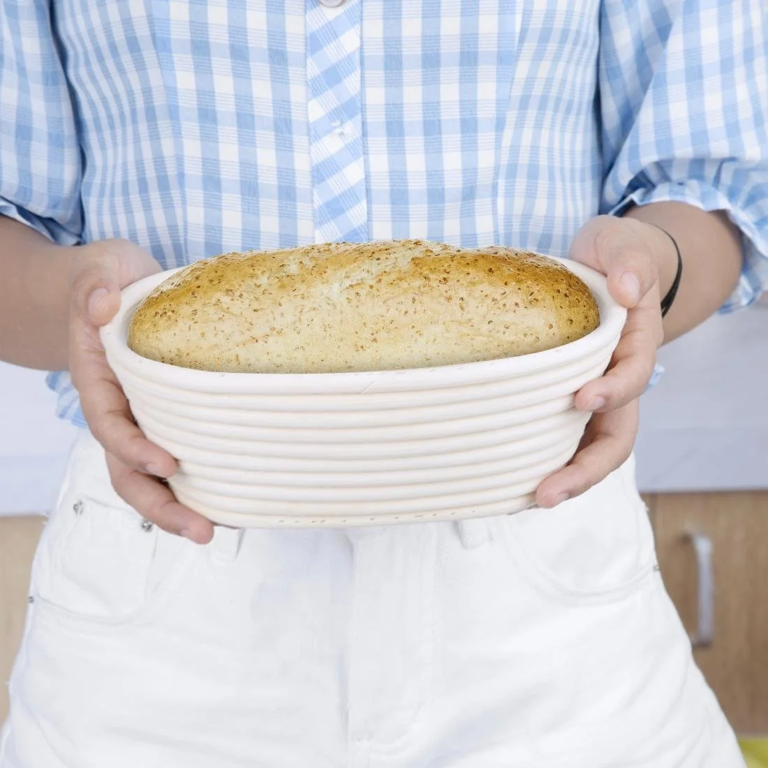 Vogue Rattan Proving Round Basket 220x80mm - Image 5