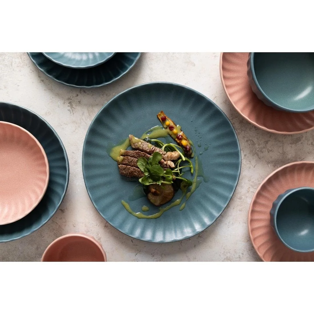 Olympia Corallite Plates Green 205mm (6 Pack) - Image 9