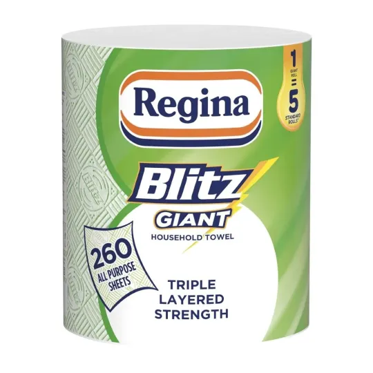 Regina Blitz Giant All Purpose Kitchen Roll 3Ply (6x1 Rolls Pack)