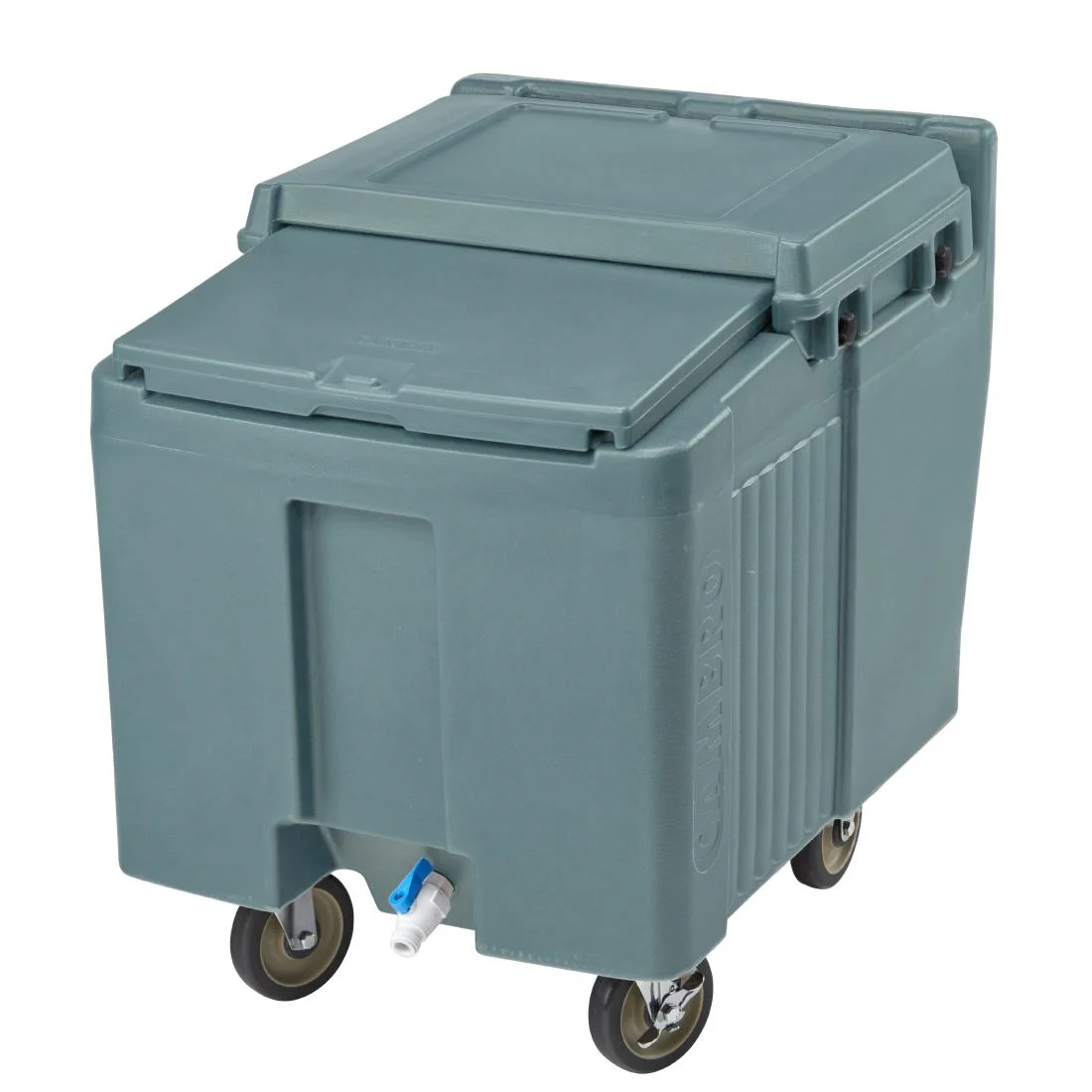 Cambro ICS125L Ice Caddy With Sliding Lid Slate Blue - Image 1