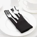 Olympia Linen Table Napkin Black 400x400mm (12 Pack) - Image 4