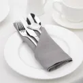 Olympia Linen Table Napkin Grey 400x400mm (12 Pack) - Image 4