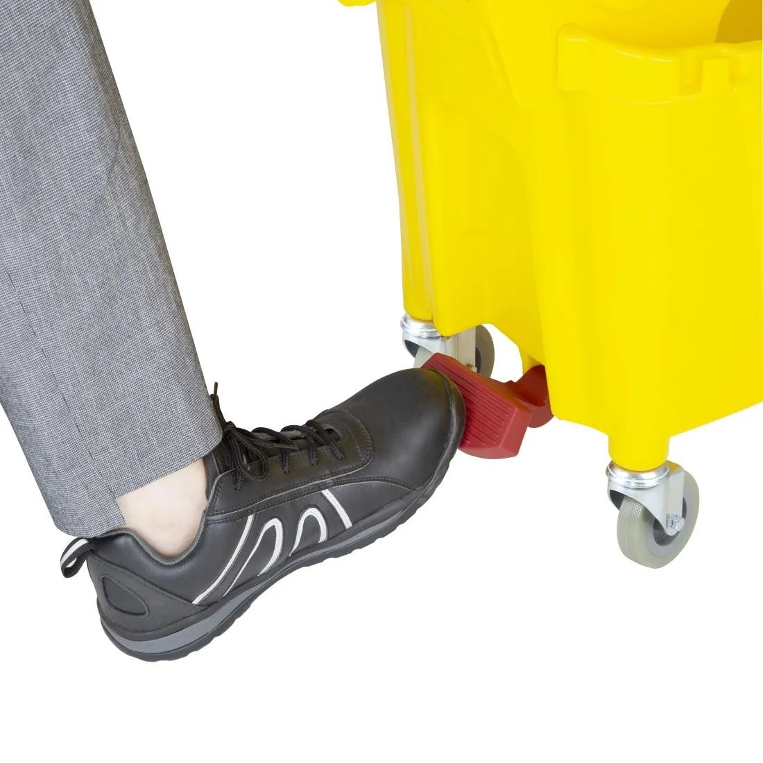 Jantex 25Ltr Mop Bucket with Foot Pedal Release Yellow - Image 3