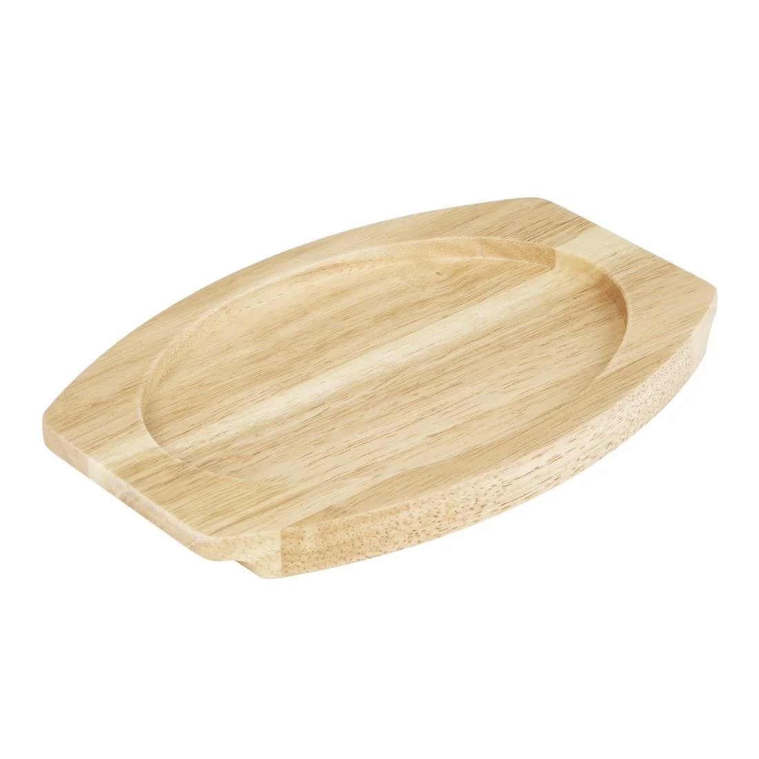 Olympia Cast Iron Oval Eared Dish Hevea Board 260x165mm - Image 1