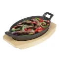 Olympia Cast Iron Oval Eared Dish Hevea Board 230x135mm - Image 7