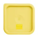 Hygiplas Polycarbonate Square Food Storage Container Lid Yellow - Image 1