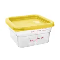 Hygiplas Polycarbonate Square Food Storage Container Lid Yellow - Image 2