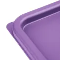 Hygiplas Polycarbonate Square Food Storage Container Lid Purple - Image 4