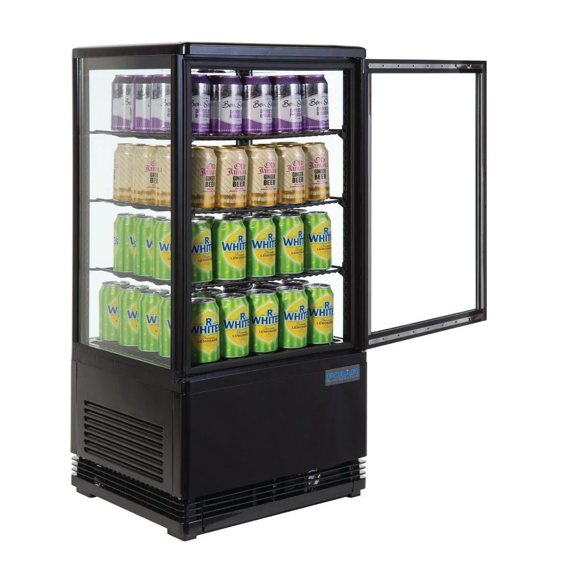 Polar C-Series Energy Efficient Display Fridge Black 68Ltr - Image 3