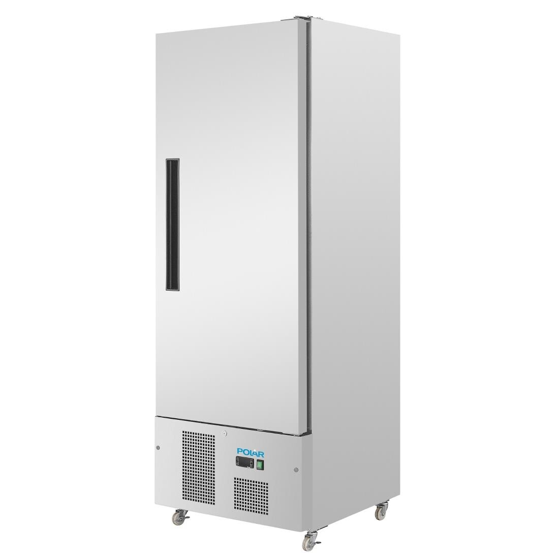 Polar Single Door Slimline Fridge Stainless Steel 440Ltr