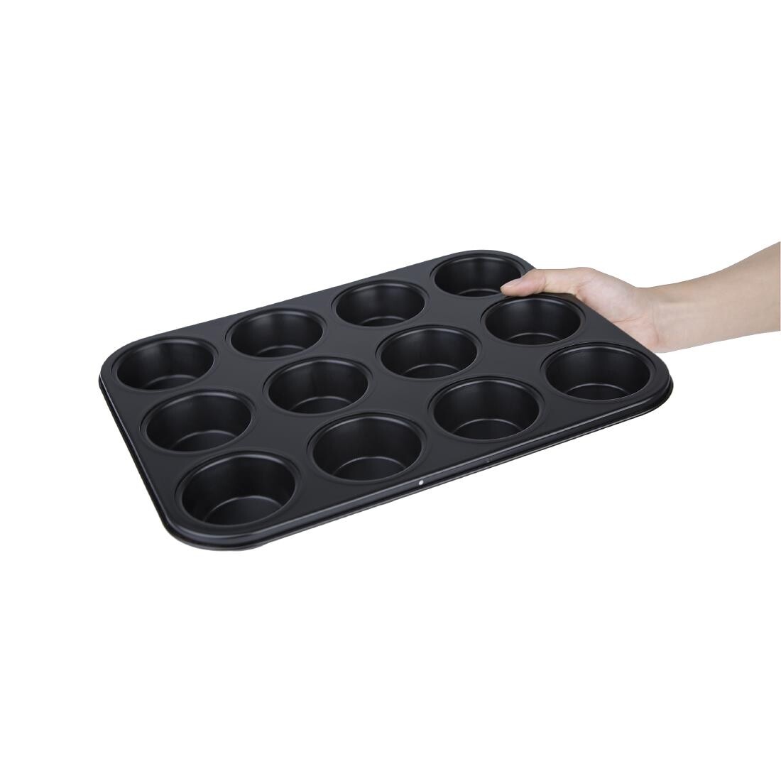 Vogue Carbon Steel Non-Stick Muffin Tray 12 Cup