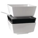 APS Float White Square Bowl 7in