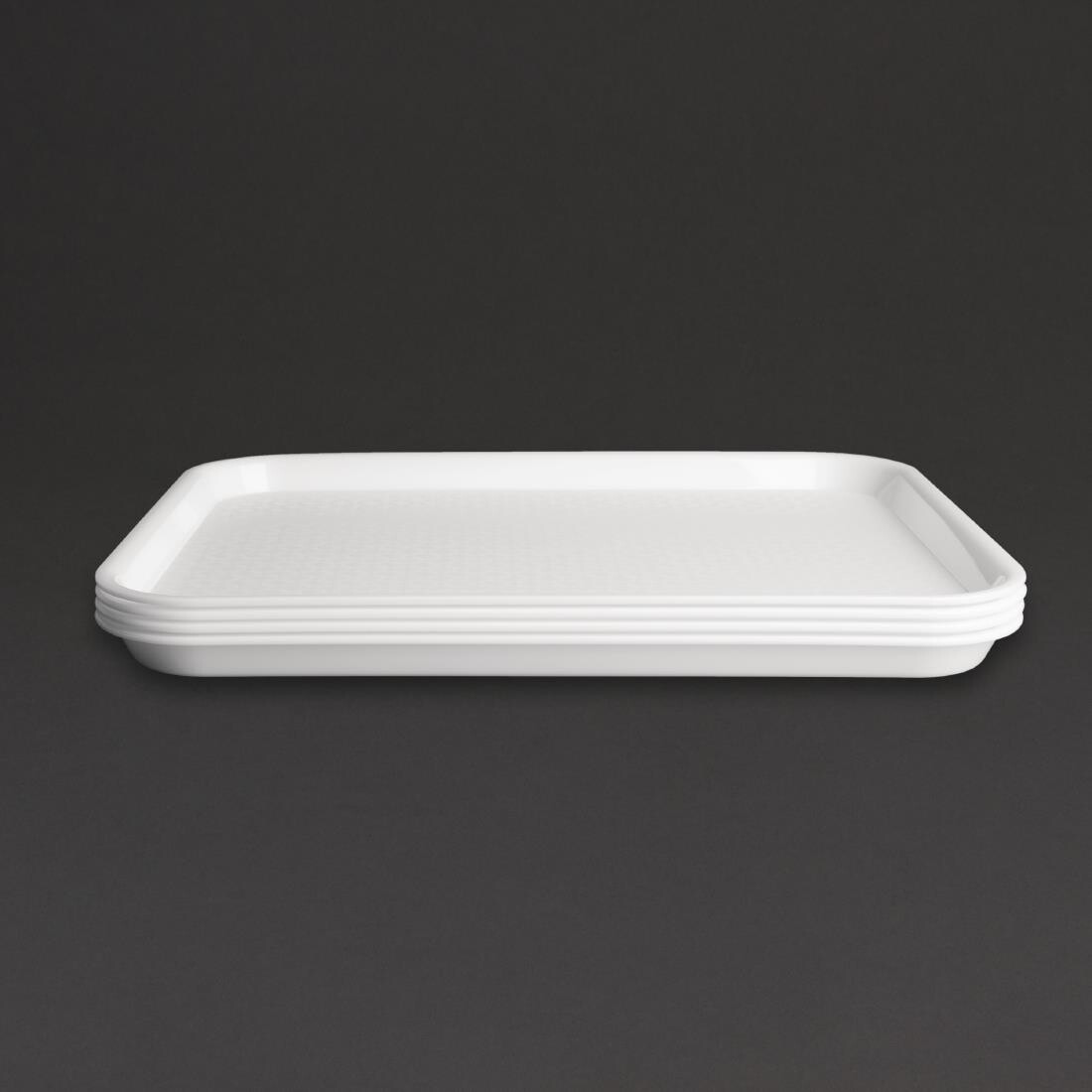 Kristallon Plastic Fast Food Tray White Small