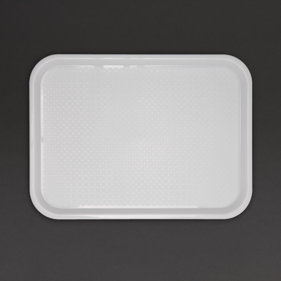 Kristallon Plastic Fast Food Tray White Large
