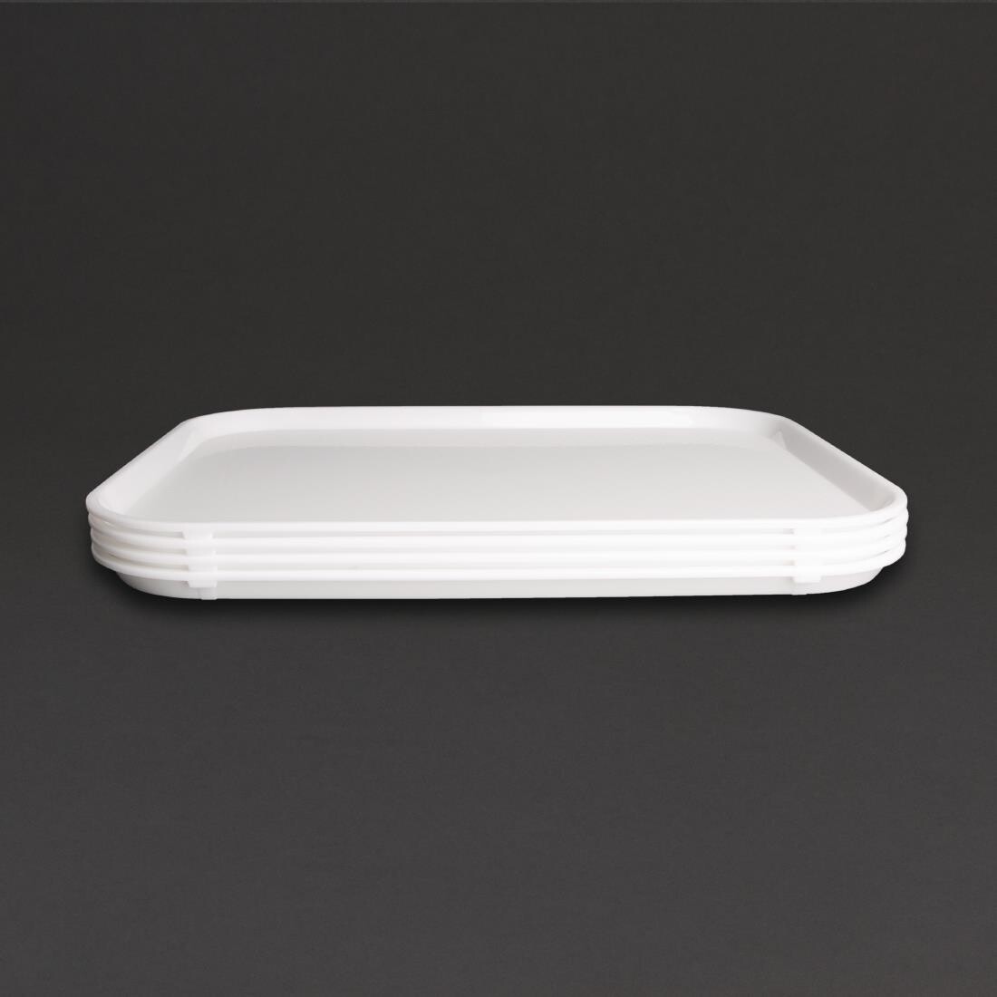 Kristallon Plastic Fast Food Tray White Large