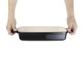 Vogue Black Rectangular Cast Iron Dish 2.8Ltr