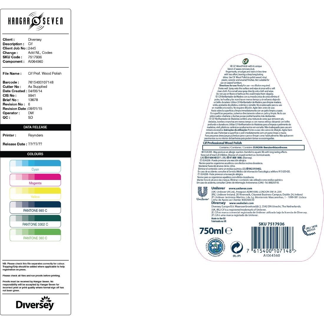 CIF Wood Polish 750ml