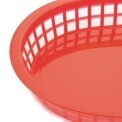 Oval Polypropylene Food Basket Red