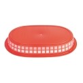 Oval Polypropylene Food Basket Red