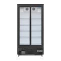 Polar Upright Back Bar Cooler with Sliding Doors in Black 490Ltr