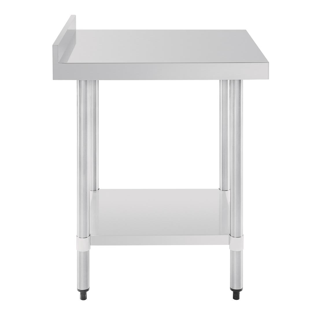 Vogue Stainless Steel Table with Upstand 600mm
