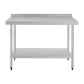 Vogue Stainless Steel Table with Upstand 1200mm