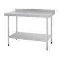 Vogue Stainless Steel Table with Upstand 1200mm