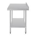 Vogue Stainless Steel Table with Upstand 1200mm