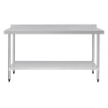 Vogue Stainless Steel Table with Upstand 1800mm