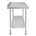 Vogue Stainless Steel Table with Upstand 1800mm