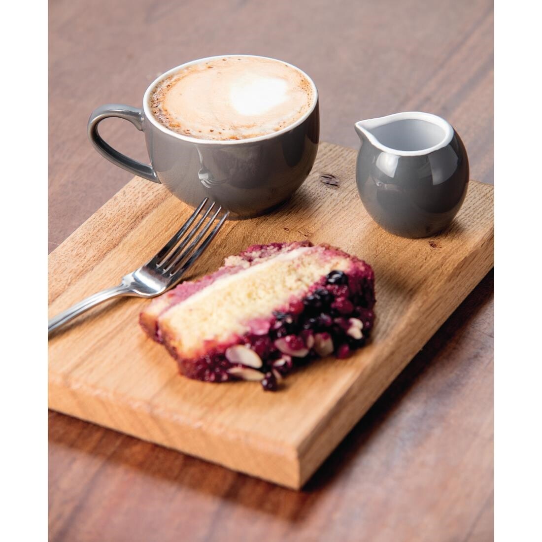 Olympia Cafe Cappuccino Cups Charcoal 340ml