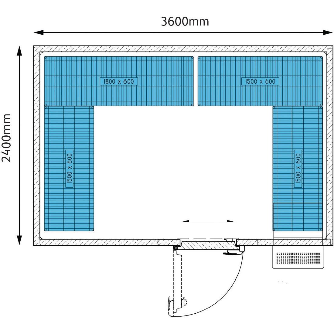 Foster Advantage Walk In Fridge Integral ADV3624 HT INT