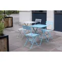 Bolero Seaside Blue Pavement Style Steel Table Square 600mm