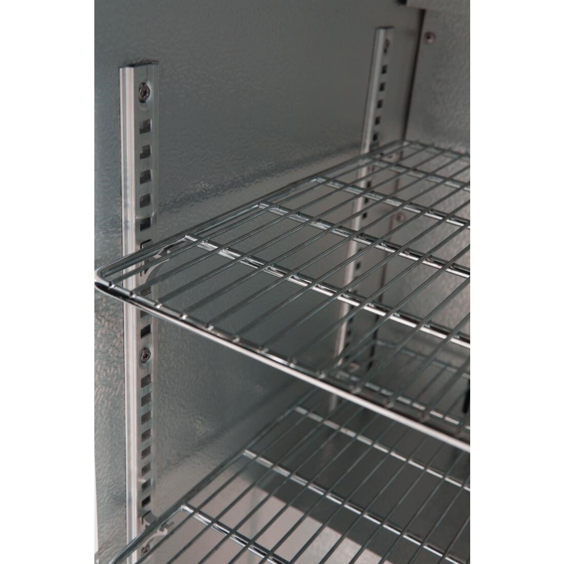 Polar Back Bar Cooler with Sliding Doors in Black 320Ltr