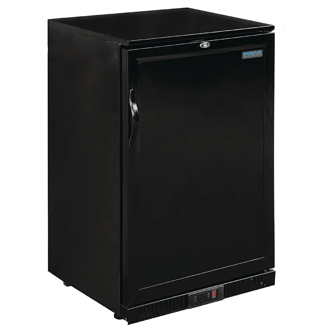 Polar G-Series 900mm Single Solid Door Back Bar Cooler in Black 138Ltr - Image 1