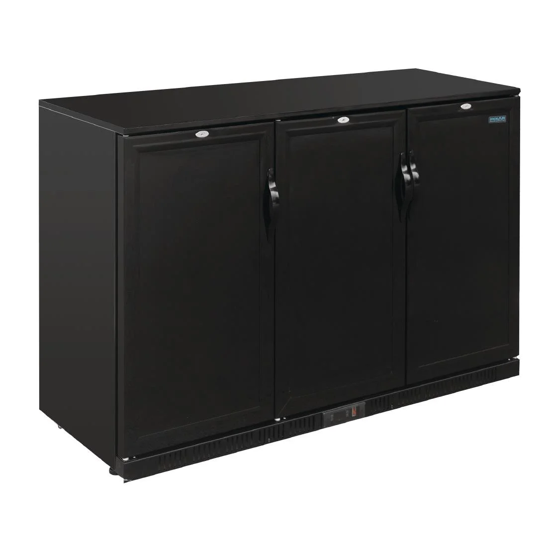 Polar G-Series 900mm Triple Solid Door Back Bar Cooler in Black 330Ltr - Image 1