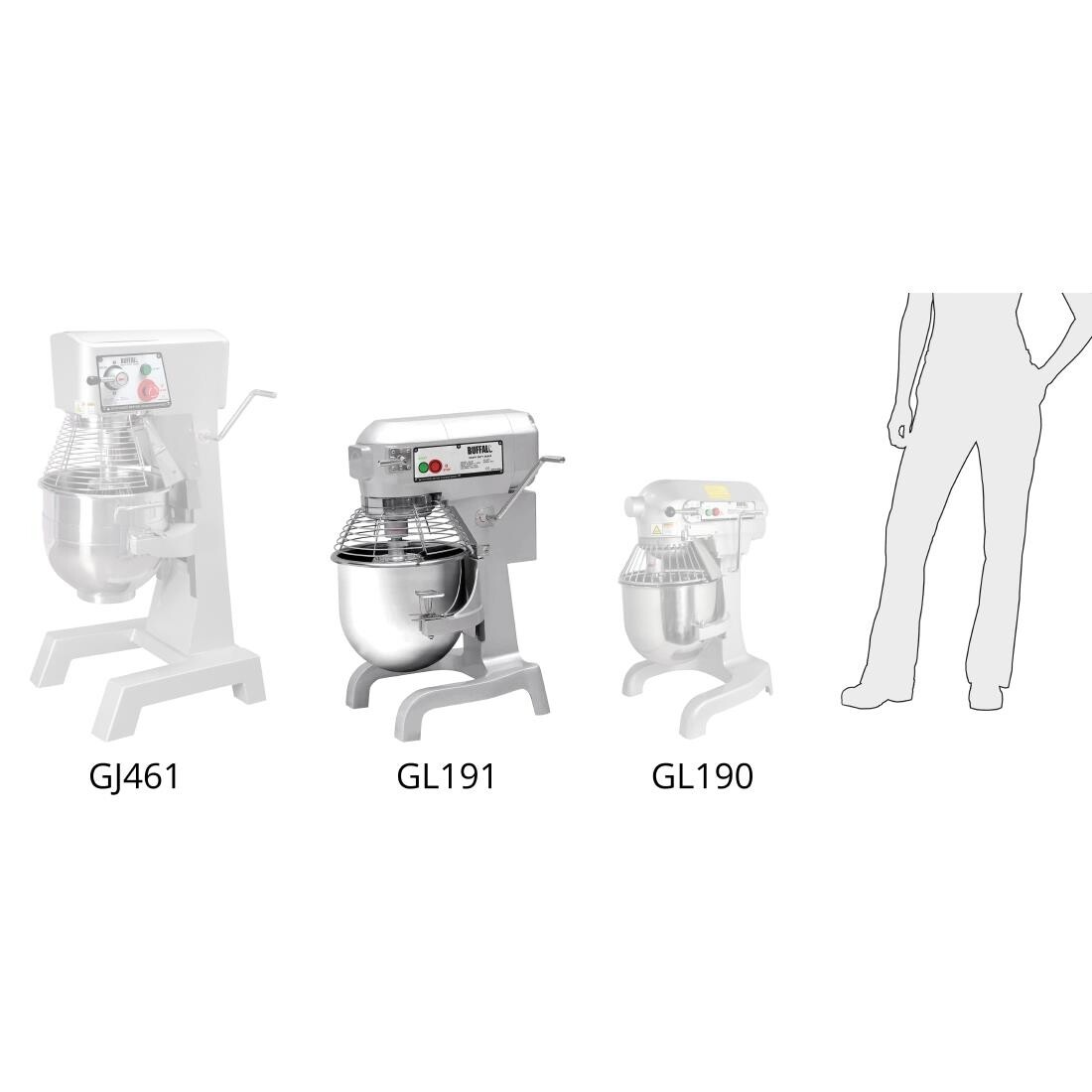 Buffalo Planetary Mixer 20Ltr 1100W