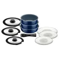 Tramontina Ítria 10-Piece Nesting Cookware Set Navy - Image 11
