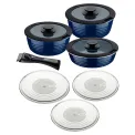 Tramontina Ítria 10-Piece Nesting Cookware Set Navy - Image 12