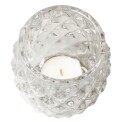 Olympia Glass Diamond Tealight Holder Clear 75mm