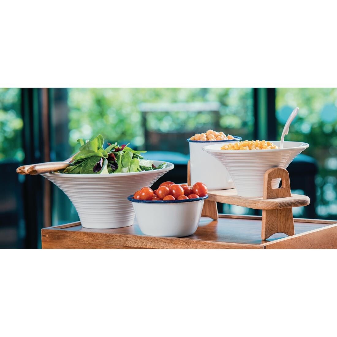 Olympia Enamel Pudding Bowls 155mm
