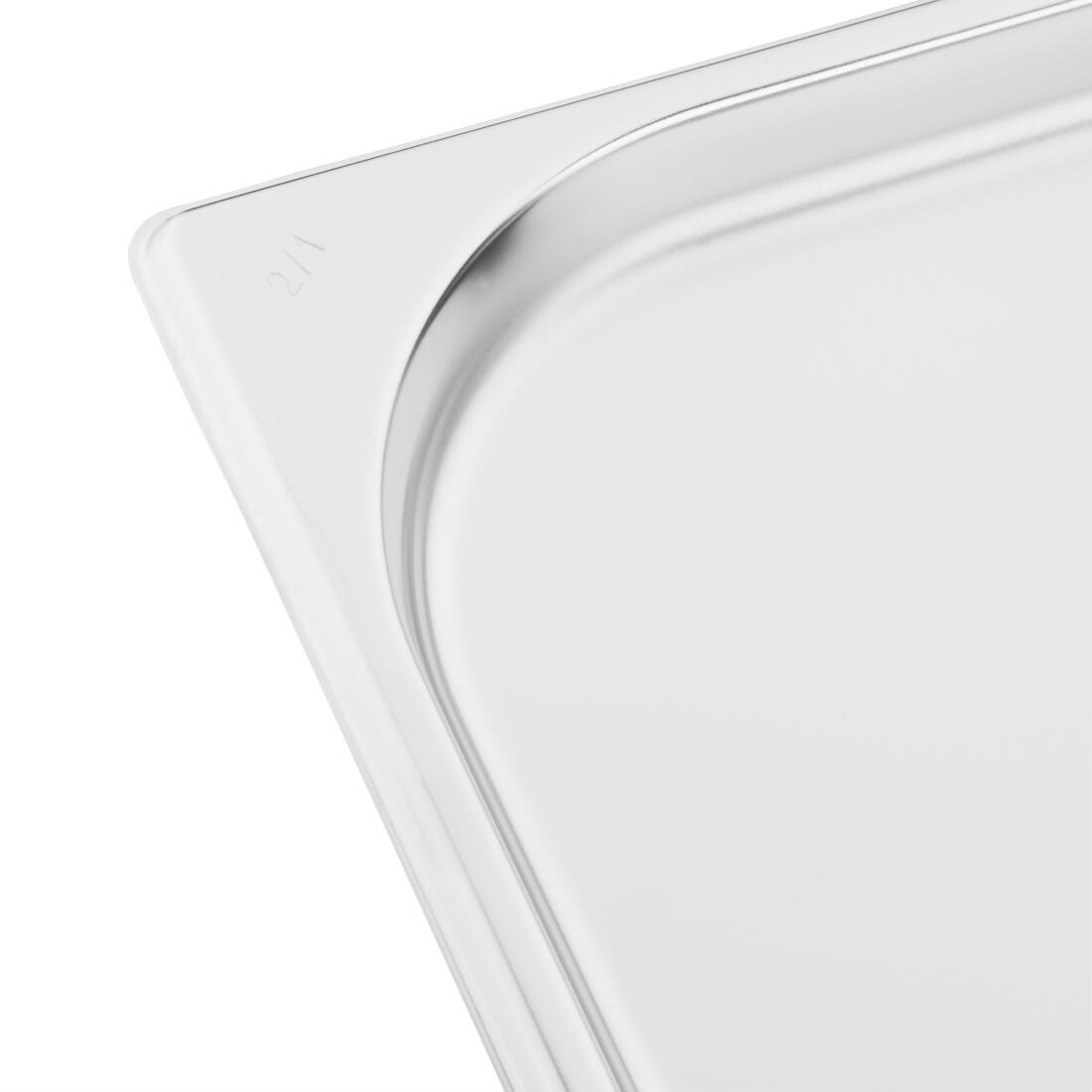 Vogue Stainless Steel GN 2/1 Double Size Gastronorm Pan 20mm
