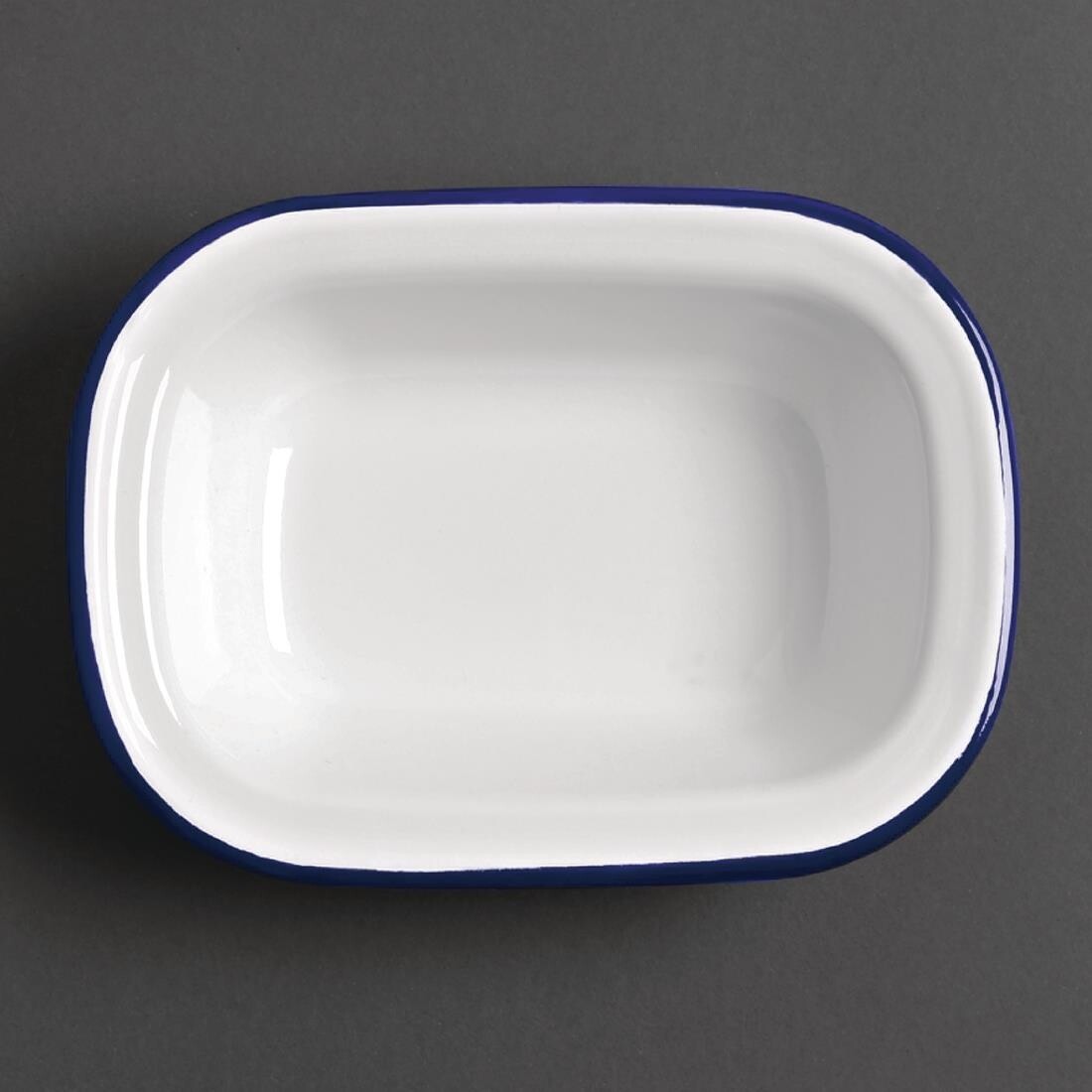Olympia Enamel Pie Dishes Rectangular 180 x 135mm